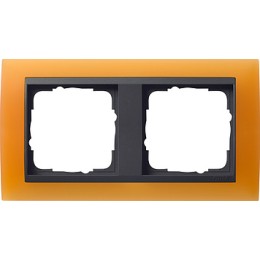 021287 Рамка Event Оранжевый / Черный 2-постовая Gira