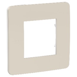 NU280224 Рамка Unica Studio Color Шампань / Белый 1-постовая Schneider Electric