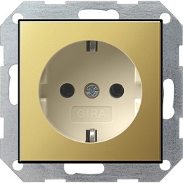 0188614 Розетка с заземляющими контактами 16А/250В Латунь Gira