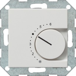 039127 Терморегулятор с размыкающим контактом 24V/10 (4)A белый матовый Белый Gira