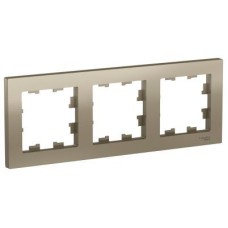 ATN000503 Рамка AtlasDesign Шампань 3-постовая Schneider Electric ATN000503 Рамка AtlasDesign Шампань 3-постовая Schneider Electric