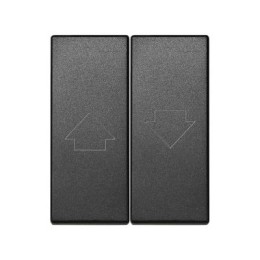 82029-58 Клавиша (2шт) на выключатель двухклавишный проходной для управления жалюзи, S82C, графит Simon