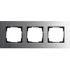 0213219 Рамка Esprit Сталь 3-постовая Gira