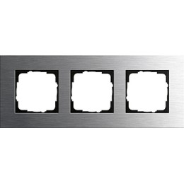 0213219 Рамка Esprit Сталь 3-постовая Gira