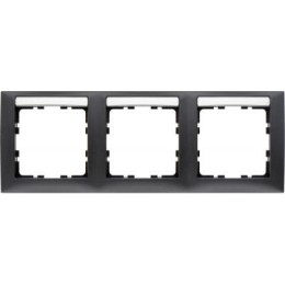 10239969 Рамка S.1 Антрацит матовый 3-постовая Berker