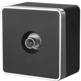 WL15-21-01 ТВ-розетка оконечная  Gallant (черный/хром) Gallant Werkel a041704