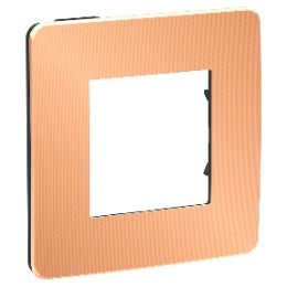 NU280258 Рамка Unica Studio Metal Медь / Антрацит 1-постовая Schneider Electric