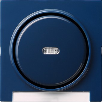 067046 Одинарная клавиша с подсветкой и полем для надписи Синий Gira S-color
