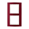 10123022 Рамка B.3 Красный / Полярная белизна 2-постовая вертикальная Berker
