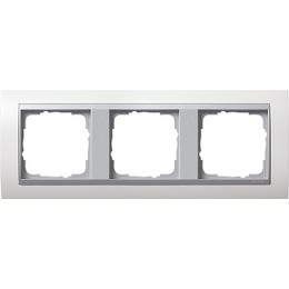0213806 Рамка Event Белый / Алюминий 3-постовая Gira