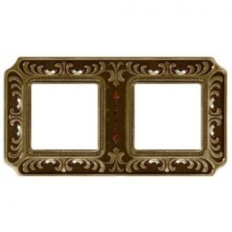 FD01352PBCL Рамка Siena Bright Patina 2-постовая Fede