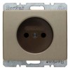 6161140101 Штепсельная розетка без защитного контакта цвет: светло-бронзовый, металл Arsys Berker