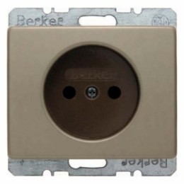 6161140101 Штепсельная розетка без защитного контакта цвет: светло-бронзовый, металл Arsys Berker