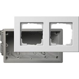 2882201 Монтажная коробка Е22 двухместная с рамкой Gira E22