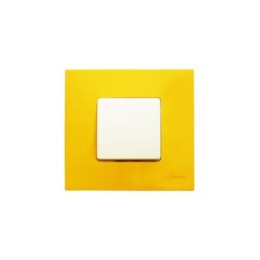 2700617-081 Накладка декоративная на рамку базовую, 1 пост, Simon 27 Play, Arctic, жёлтый