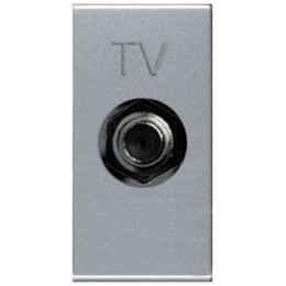 N2150 PL Розетка TV одиноч.,Zenit, серебристый, ABB