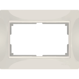 WL03-Frame-01-DBL-ivory Рамка для двойной розетки (слоновая кость, basic) Snabb basic Werkel a040199