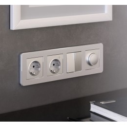 a059218 Рамка на 4 поста (алюминий) Platinum Werkel a059215