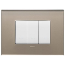 22653.77 Рамка Eikon EXE Коричневый опал 3-модульная Vimar