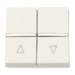 N2244.1 BL Механизм выключателя жалюзи клавишный, с фиксацией, 2-модульный, серия Zenit, цвет альпийский белый, ABB