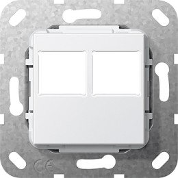 G562903 Вставка Modular Jack 2-местн. LexCom Белый глянец Gira