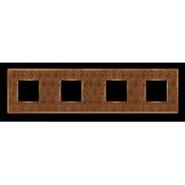 FD01324DBOB Рамка Vintage Tapestry Decorbrass / Золото 4-постовая Fede