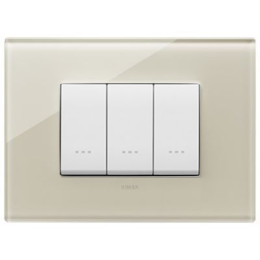 22653.72 Рамка Eikon EXE Бежевый 3-модульная Vimar