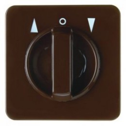 152901 Центральная панель с вращающейся ручкой для жалюзийного поворотного выключателя цвет: коричневый, с блеском Влагозащищенный скрытый монтаж IP44 Berker