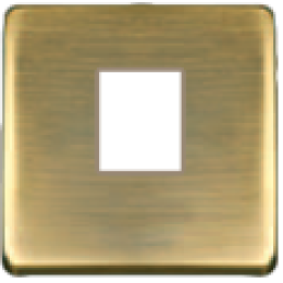 FD04317PM-A Монтажная плата для 1-го инф. разъема RJ-45 бежевый, цвет Matt Patina FEDE