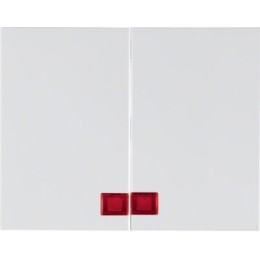 14377009 Клавиши с красной линзой цвет: полярная белизна, с блеском K.1 Berker