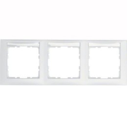 10239919 Рамка с полем для надписей S.1 Полярная белизна матовый 3-постовая Berker