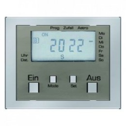 17387104 Таймер с дисплеем и подключением датчика цвет: стальной, лак K.5 Berker