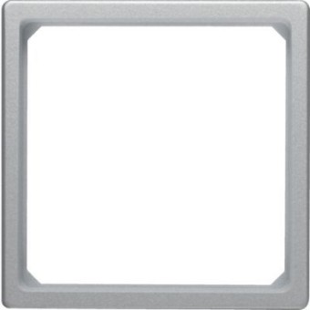 11096074 Переходная рамка для центральной панели 50 x 50 мм, Q.1/Q.3, цвет: алюминиевый, с эффектом бархата Berker