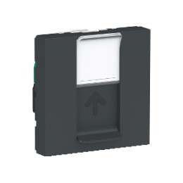 NU341154 Розетка компьютерная, RJ45, одиночная, кат. 5е UTP, 2 модуля, Антрацит Schneider Electric
