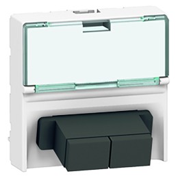 078617 Mosaic Оптическая розетка с дуплексным адаптером ST Legrand