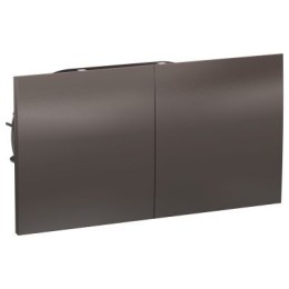 ATN000628 Atlasdesign Розетка двойн. с заземл.со штор.со сдвиж. крышк, 16А, в сборе, Мокко Schneider Electric
