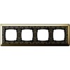 0214672 Рамка Classix Art Латунь / Черный 4-постовая Gira