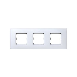 27773-60 Рамка декоративная, 3 поста, (+суппорт), Simon 27 Neos, Матовый, белоснежный
