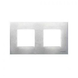 N2272 OX Рамка Zenit Натуральная сталь 2-постовая ABB