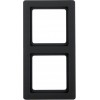 10126086 Рамка Q.1 Антрацит с эффектом бархата 2-постовая вертикальная Berker