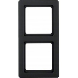 10126086 Рамка Q.1 Антрацит с эффектом бархата 2-постовая вертикальная Berker