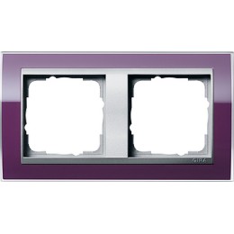 0212756 Рамка Event Clear Фиолетовый / Алюминий 2-постовая Gira