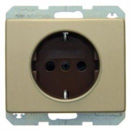 41340001 Штепсельная розетка SCHUKO цвет: светло-бронзовый, металл Arsys Berker