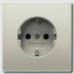 ES1520KI Розетка с заземлением с защитой от детей Jung 16А/250В LS серия Сталь