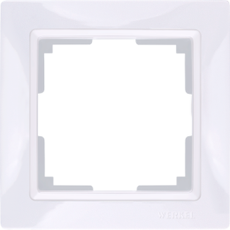 WL03-Frame-01 Рамка на 1 пост (белый, basic) Snabb basic Werkel a036625