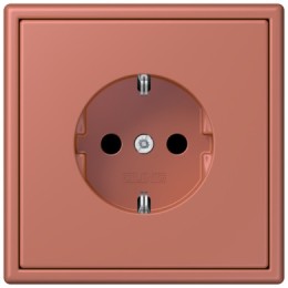LC1520KI32121 Les Couleurs® Le Corbusier SCHUKO®-розетка со встроенной повышенной защитой от прикосновения terre sienne brique Jung