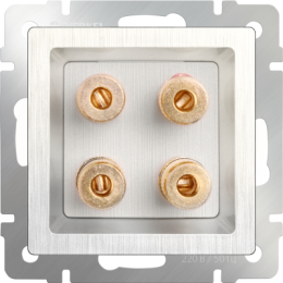 WL13-AUDIOx4 Акустическая розетка (перламутровый рифленый) Antik Werkel a040902