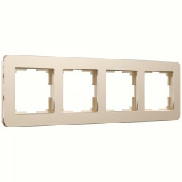 W0042611 Рамка на 4 поста (шампань) Platinum Werkel a059220