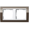 0212763 Рамка Event Clear Коричневый / Белый 2-постовая Gira