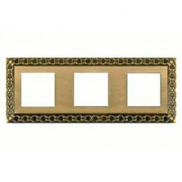 FD01223PB Рамка San Sebastian Bright Patina 3-постовая Fede